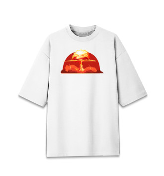 Женская Хлопковая футболка оверсайз Ядерный гриб