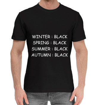 Хлопковая футболка Always black