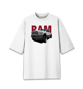 Женская Хлопковая футболка оверсайз Dodge Ram