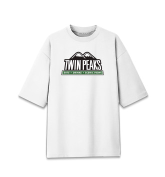 Мужская Хлопковая футболка оверсайз Twin Peaks