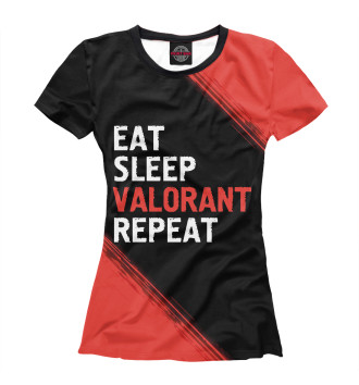 Футболка Eat Sleep Valorant Repeat