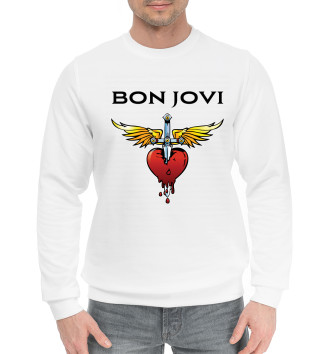 Мужской Хлопковый свитшот Bon Jovi