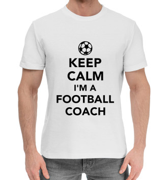Мужская Хлопковая футболка Футбольный тренер