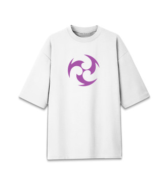 Женская Хлопковая футболка оверсайз Genshin Impact. Electro