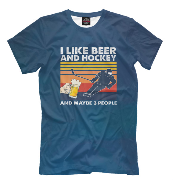Футболка I Like Beer And Hockey для мальчиков 