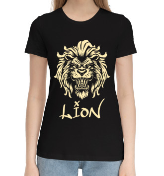 Женская Хлопковая футболка Lion#2