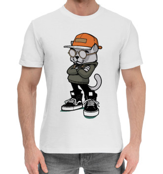 Хлопковая футболка Районный котяра