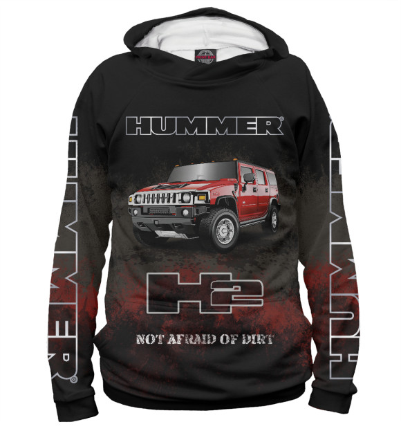 Худи Hummer H2 на черном для мальчиков 