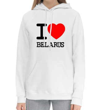 Хлопковый худи Я люблю Беларусь