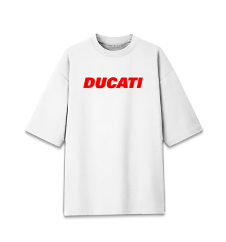 Женская Хлопковая футболка оверсайз DUCATI