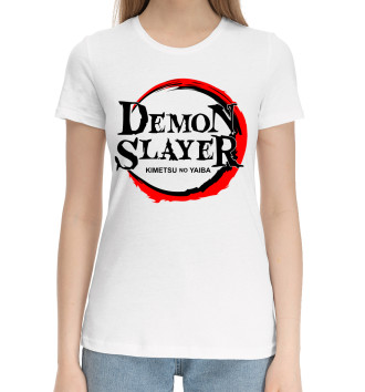 Женская Хлопковая футболка Demon Slayer