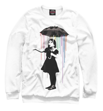 Свитшот для девочек Banksy цветной дождь