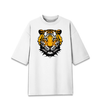 Женская Хлопковая футболка оверсайз Тигр