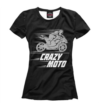 Женская Футболка Crazy Moto