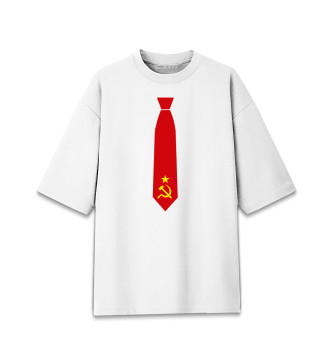 Женская Хлопковая футболка оверсайз Советский галстук