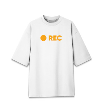 Хлопковая футболка оверсайз REC