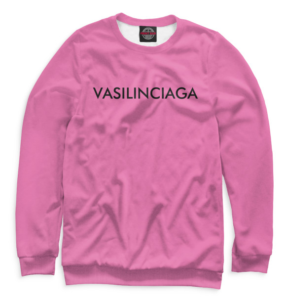 Свитшот Vasilinciaga розовый фон для девочек 