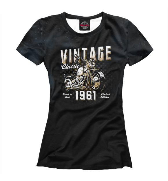 Футболка Vintage Motorcycle 1961 для девочек 