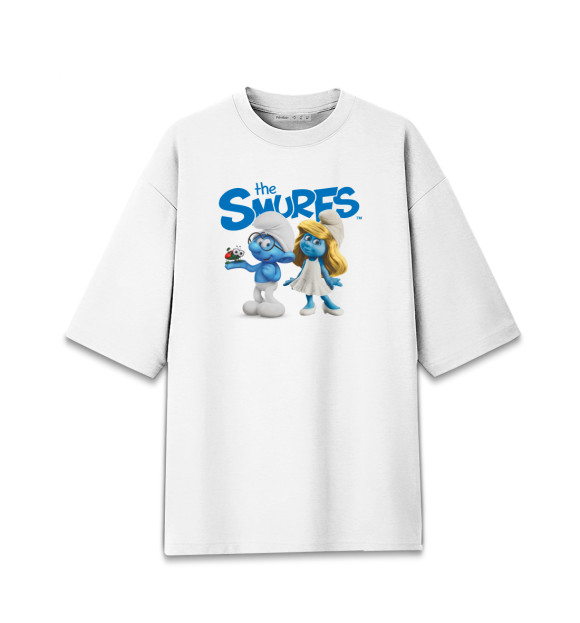 Мужская Хлопковая футболка оверсайз The Smurfs