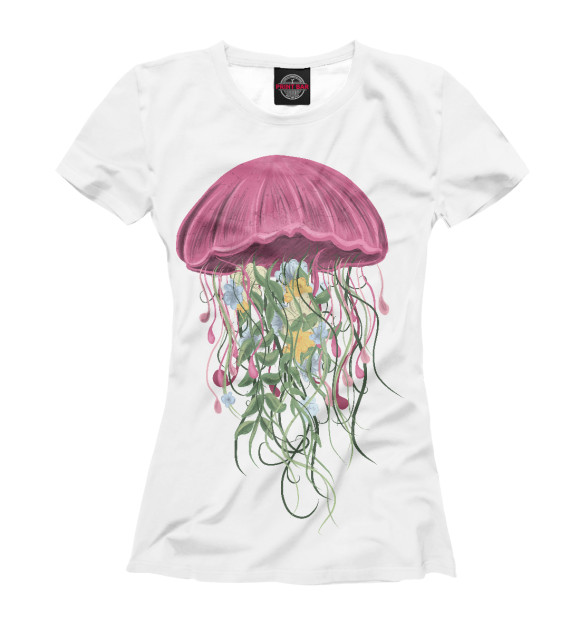 Футболка Медуза из цветов для девочек 
