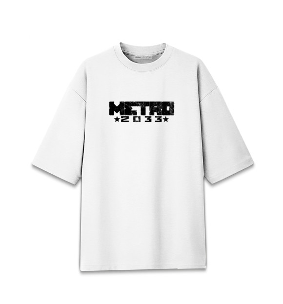 Женская Хлопковая футболка оверсайз Metro