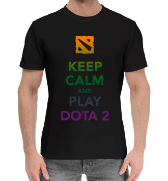 Хлопковая футболка Keep calm and play dota 2