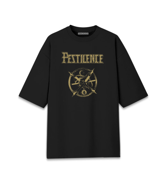Мужская Хлопковая футболка оверсайз Pestilence