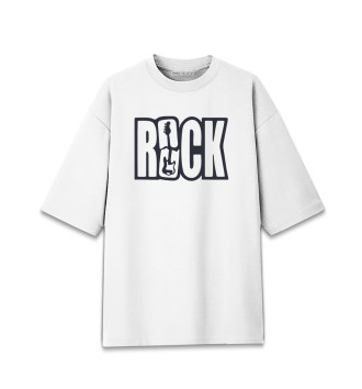 Женская Хлопковая футболка оверсайз Rock