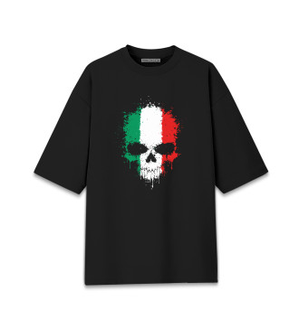 Хлопковая футболка оверсайз Италия - Череп