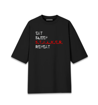 Хлопковая футболка оверсайз Eat Sleep S.T.A.L.K.E.R.