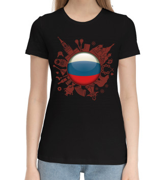 Хлопковая футболка Глобус России