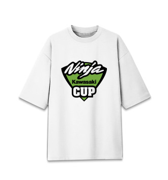 Женская Хлопковая футболка оверсайз Kawasaki ninja cup