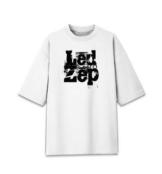 Женская Хлопковая футболка оверсайз Led Zeppelin
