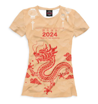 Женская Футболка 2024 year of the dragon