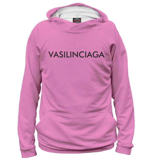 Худи Vasilinciaga розовый фон для девочек 