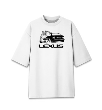 Женская Хлопковая футболка оверсайз Lexus