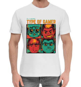 Мужская Хлопковая футболка Type of gamer