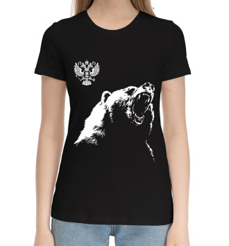Хлопковая футболка Русский медведь и герб