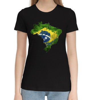 Женская Хлопковая футболка Brasil