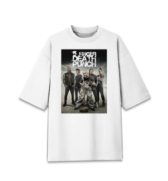 Мужская Хлопковая футболка оверсайз Five Finger Death Punch