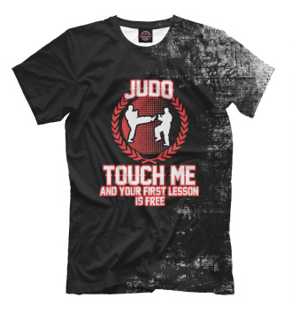 Мужская Футболка JUDO TOUCH ME AND YOUR FIRS