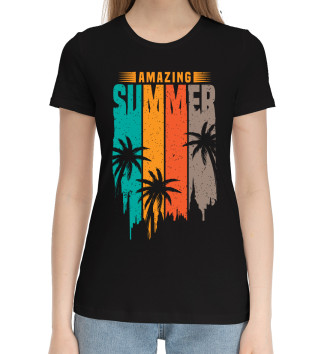 Женская Хлопковая футболка Amazing summer