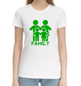 Хлопковая футболка Семья
