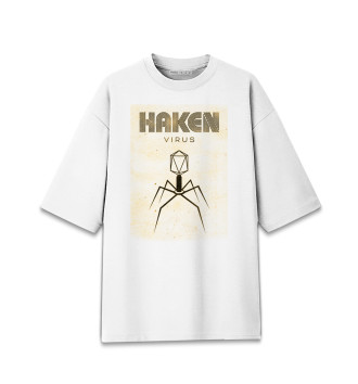 Хлопковая футболка оверсайз Haken