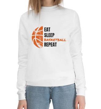 Хлопковый свитшот Еда, сон, баскетбол