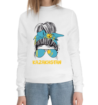 Хлопковый свитшот Kazakhstan Girl