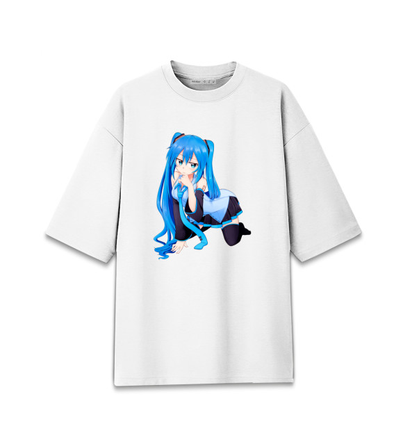 Женская Хлопковая футболка оверсайз Hatsune Miku: Project DIVA