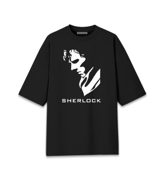 Хлопковая футболка оверсайз Шерлок