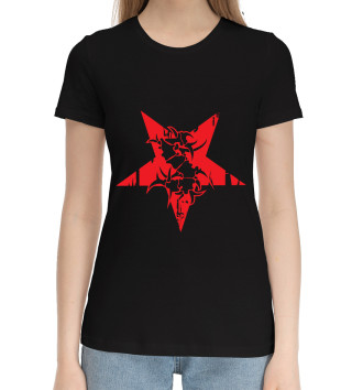 Женская Хлопковая футболка Sepultura: star