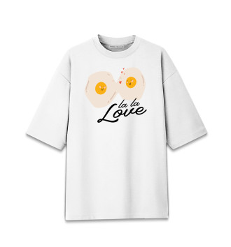Хлопковая футболка оверсайз La la love
